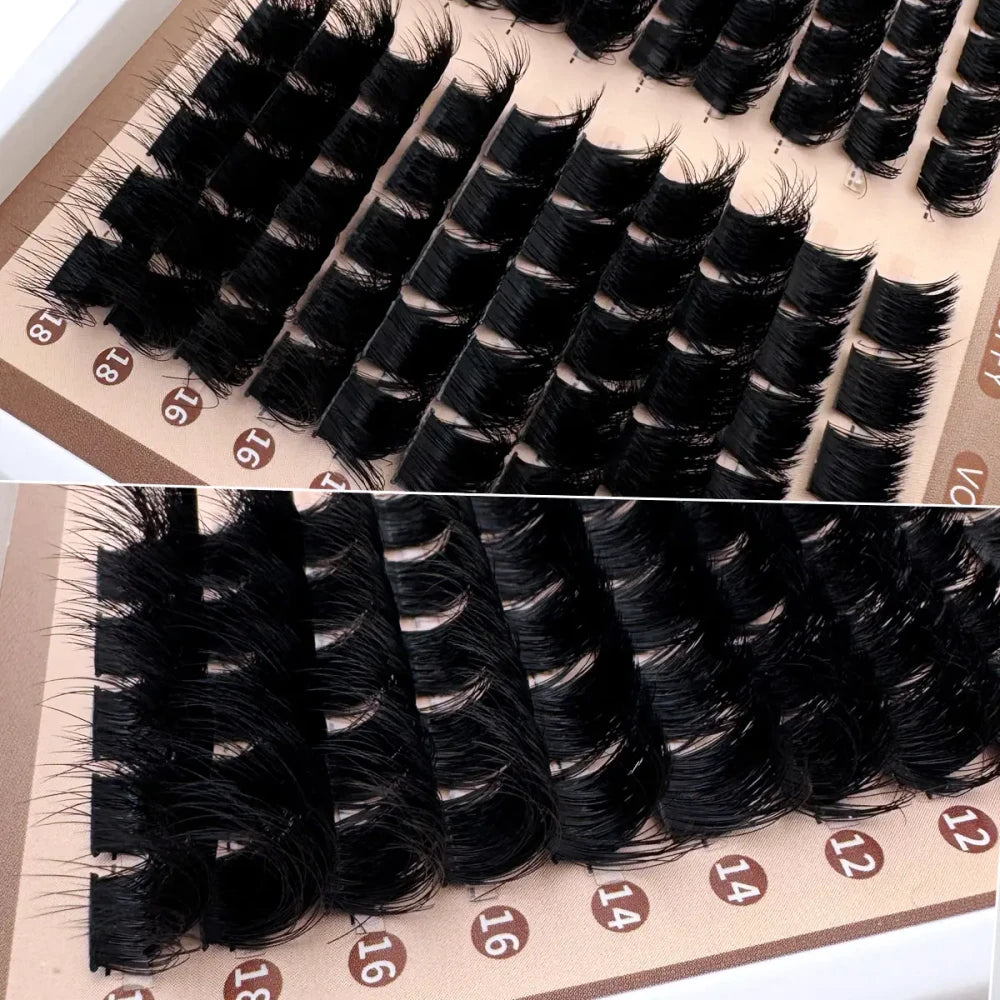 Fluffy Anime Lash Cluster Set