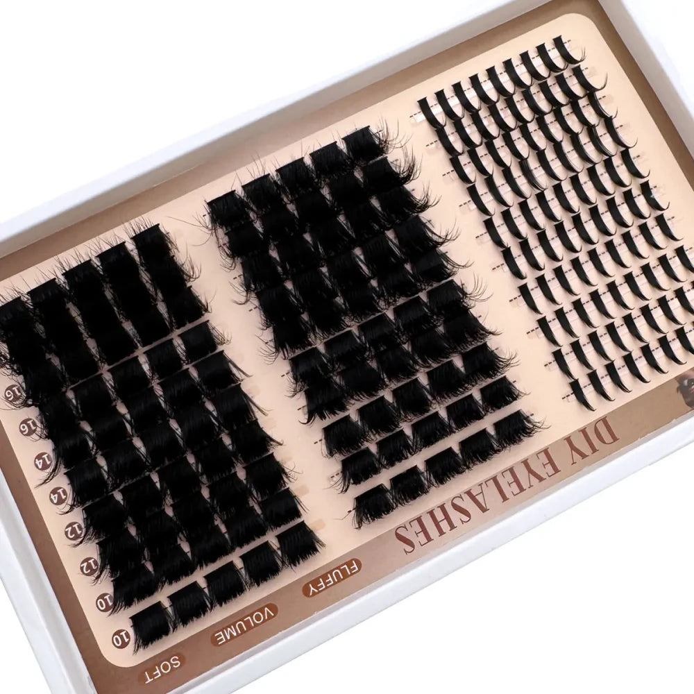Fluffy Anime Lash Cluster Set