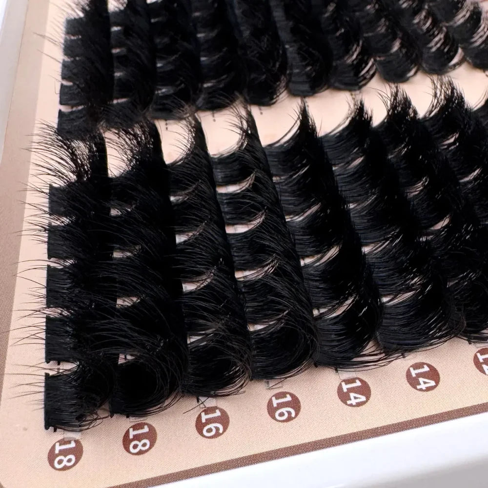 Fluffy Anime Lash Cluster Set